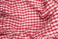 Texture of white-red crumpled fabric in a cage Royalty Free Stock Photo