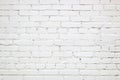 Texture of white wall made of old bricks. Surface background with copy space Royalty Free Stock Photo