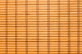 Texture wood blinds stitched rope. Different wood strips. Wide Royalty Free Stock Photo