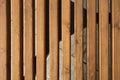 Texture of wooden crossbars on the bench surface Royalty Free Stock Photo