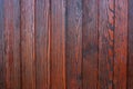 Texture of wooden panels. Decorative design of the wall and roof made of natural mahogany.