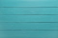 Texture of wooden planks surface of turquoise color. Background of green blue horizontal wood boards. Pattern of slightly Royalty Free Stock Photo