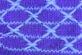 texture of a from a woolen striped knitted white lilac fabric Royalty Free Stock Photo