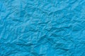 Texture of wrinkled blue paper Royalty Free Stock Photo