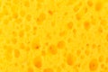 Texture yellow foam rubber, synthetic sponge with large pores, close-up background Royalty Free Stock Photo