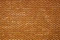 Texture of yellow knitted fabric macro