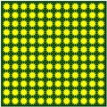 The texture of yellow twelve-pointed stars