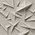 Textured abstract background with a pattern of folded, overlapping paper triangles. Royalty Free Stock Photo