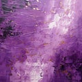 Textured Acrylic Abstract Painting In Purple With Gold Accents Royalty Free Stock Photo