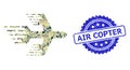 Textured Air Copter Seal and Military Camouflage Composition of Airplane Royalty Free Stock Photo