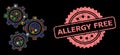 Textured Allergy Free Seal and Network Gears with Lightspots