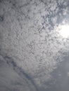 Textured Altocumulus Clouds in a Bright Blue Sky Royalty Free Stock Photo