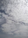 Textured Altocumulus Clouds in a Bright Blue Sky Royalty Free Stock Photo