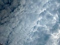 Textured Altocumulus Cloudscape: Dynamic Grey and White Sky Background Royalty Free Stock Photo