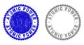 Textured ATOMIC POWER Grunge Stamp Seals