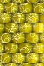 Cubes of shadows over yellowish badground Royalty Free Stock Photo