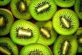 Textured background of kiwi fruit slices. Royalty Free Stock Photo