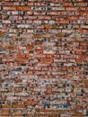 Textured background of old and worn brick wall. Close up. Copy space Royalty Free Stock Photo