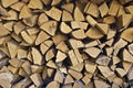 Textured background with pile of firewood Royalty Free Stock Photo