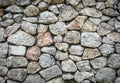 Textured background of rough grey stone wall. Royalty Free Stock Photo