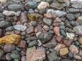 Textured background, texture of large river stones Royalty Free Stock Photo