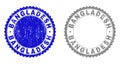 Textured BANGLADESH Scratched Stamp Seals