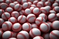 Textured baseball ball background. Generate Ai Royalty Free Stock Photo