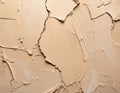 Textured Beige Wall with Artistic Plaster Detailing Neutral Background Royalty Free Stock Photo