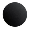 A textured black circular object isolated on a clean white background for design purposes isolated on white background isolated on Royalty Free Stock Photo