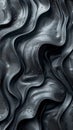 Smooth black surface with droplets showcasing elegant waves in soft lighting Royalty Free Stock Photo