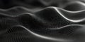 Textured black and white waves creating a fascinating abstract landscape in digital art