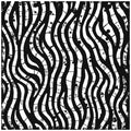 Textured black and white wavy stripe pattern with dots wavy stripes distressed Royalty Free Stock Photo