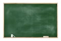 Textured Blackboard with Chalks and Eraser Royalty Free Stock Photo