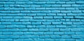 A textured blue brick wall serves as the background with painted bricks visible Royalty Free Stock Photo