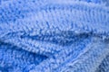 Textured blue fabric macro background closeup texture Royalty Free Stock Photo