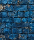 Textured blue stone wall background Royalty Free Stock Photo