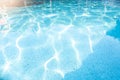 Textured blue water in the pool Royalty Free Stock Photo