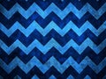 Blue Chevron Pattern Grunge Texture Zigzag. Royalty Free Stock Photo