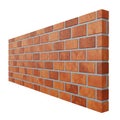 Textured Brick Wall Pattern with Orange Bricks and Gray Mortar on White Background Keywords: brick wall, bricks, masonry, Royalty Free Stock Photo