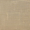 A textured burlap fabric background with natural fibers and a rustic look