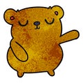 textured cartoon of a cute bear