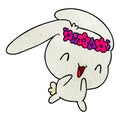 textured cartoon kawaii cute furry bunny