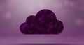 Textured cloud abstract purple digital background for technology and internet concepts Royalty Free Stock Photo