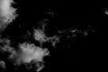 Textured cloud,Abstract white,isolated on black background Royalty Free Stock Photo