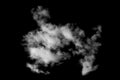 Textured cloud,isolated on black background Royalty Free Stock Photo