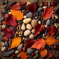 Textured Collage of Autumn Tapestry