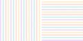 Textured colorful stripe pattern in purple, green, orange, yellow, white. Seamless pastel herringbone lines vector graphic.