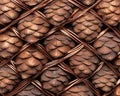 Textured copper background with overlapping scales