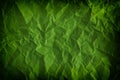 Textured, crumpled green background