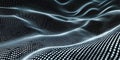 Textured Data Waves: Close-up of a Wavy Surface with Perforated Pattern